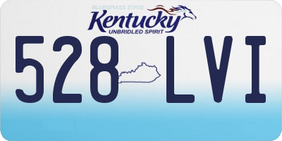 KY license plate 528LVI
