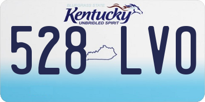 KY license plate 528LVO