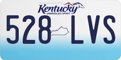 KY license plate 528LVS