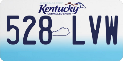 KY license plate 528LVW