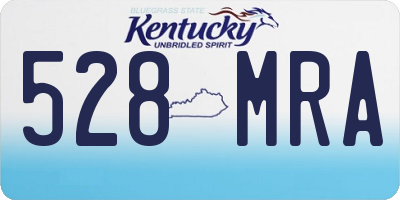 KY license plate 528MRA
