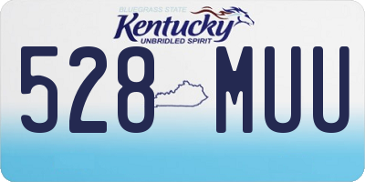 KY license plate 528MUU