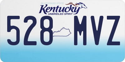 KY license plate 528MVZ