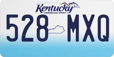 KY license plate 528MXQ