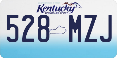 KY license plate 528MZJ