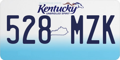 KY license plate 528MZK