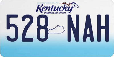 KY license plate 528NAH