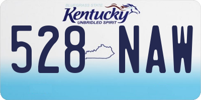 KY license plate 528NAW