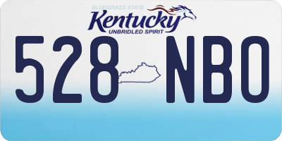 KY license plate 528NBO