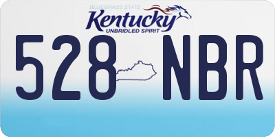 KY license plate 528NBR