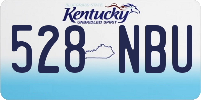 KY license plate 528NBU