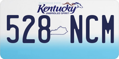 KY license plate 528NCM