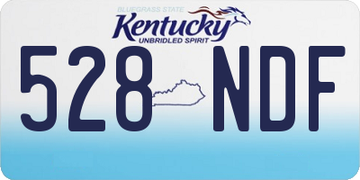 KY license plate 528NDF