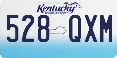 KY license plate 528QXM
