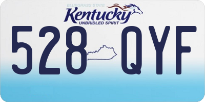 KY license plate 528QYF