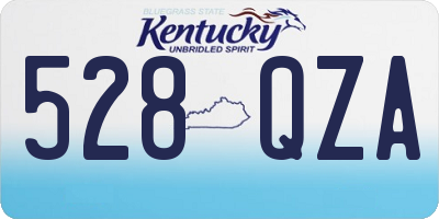 KY license plate 528QZA