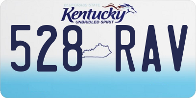 KY license plate 528RAV