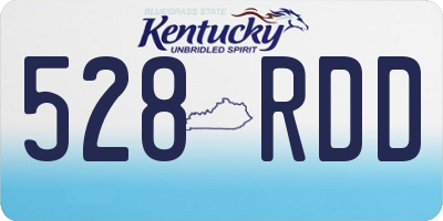 KY license plate 528RDD