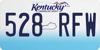 KY license plate 528RFW