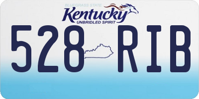 KY license plate 528RIB