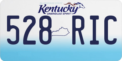 KY license plate 528RIC