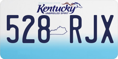 KY license plate 528RJX