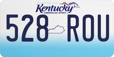 KY license plate 528ROU