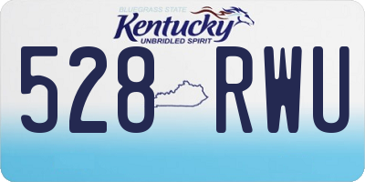 KY license plate 528RWU