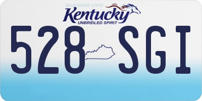 KY license plate 528SGI