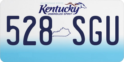 KY license plate 528SGU