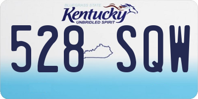 KY license plate 528SQW
