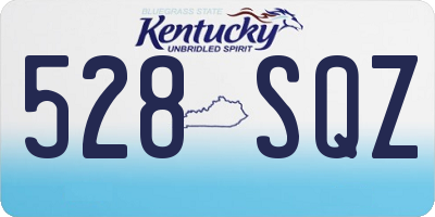 KY license plate 528SQZ