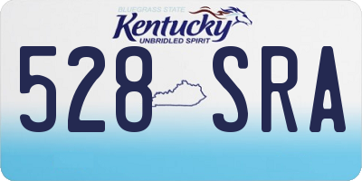 KY license plate 528SRA