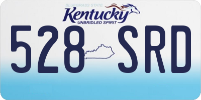 KY license plate 528SRD