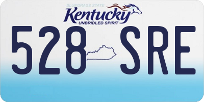 KY license plate 528SRE