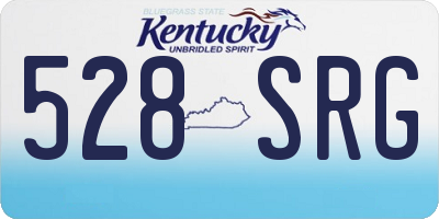 KY license plate 528SRG
