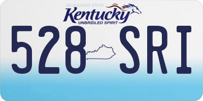 KY license plate 528SRI
