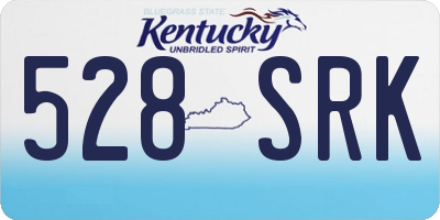 KY license plate 528SRK