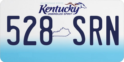 KY license plate 528SRN