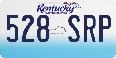 KY license plate 528SRP