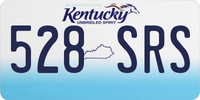 KY license plate 528SRS