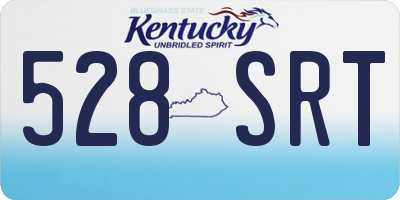 KY license plate 528SRT