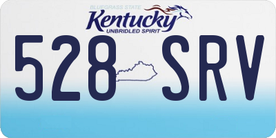 KY license plate 528SRV
