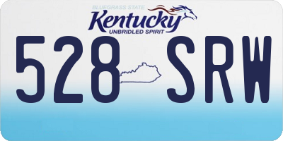 KY license plate 528SRW