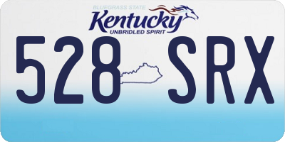 KY license plate 528SRX