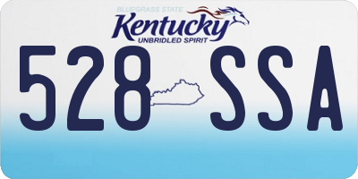 KY license plate 528SSA