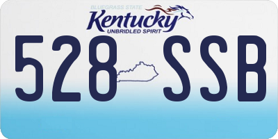 KY license plate 528SSB