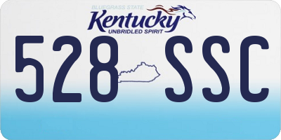 KY license plate 528SSC