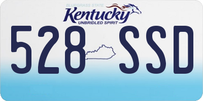 KY license plate 528SSD