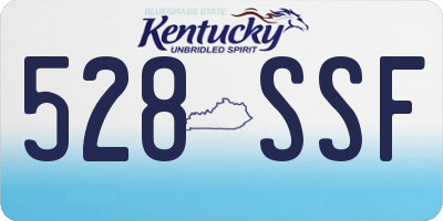 KY license plate 528SSF